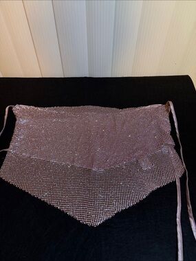 Better Be Pink Sequin Mesh Crop Top